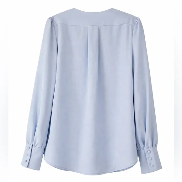 Brooks Brothers Blouse Light Blue long sleeves size M - Picture 3 of 6